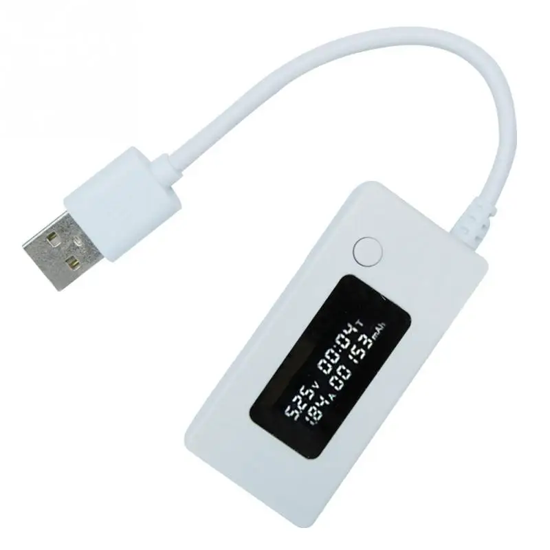 0-19999 мАч Диапазон емкости USB Белый точный индикатор зарядного устройства тест скорости напряжение/ток тест er KCX-017 мини измерительные инструменты