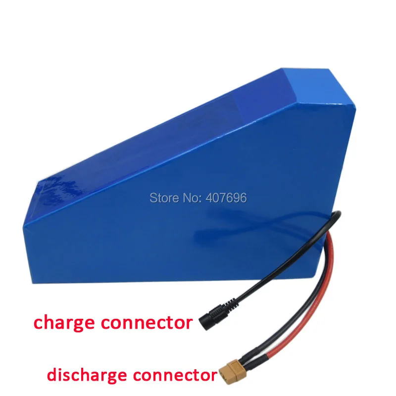 Excellent 1500W 36V triangle battery 36V 35AH electric bike battery with free bag use Samsung 3500mah cell 50A BMS 42V 5A charger 2