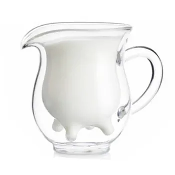 

Hot New Double Wall Glass Milk Beer Coffee Cup Mug Creative Handmade Drinkware Clear Glass Friend Gift