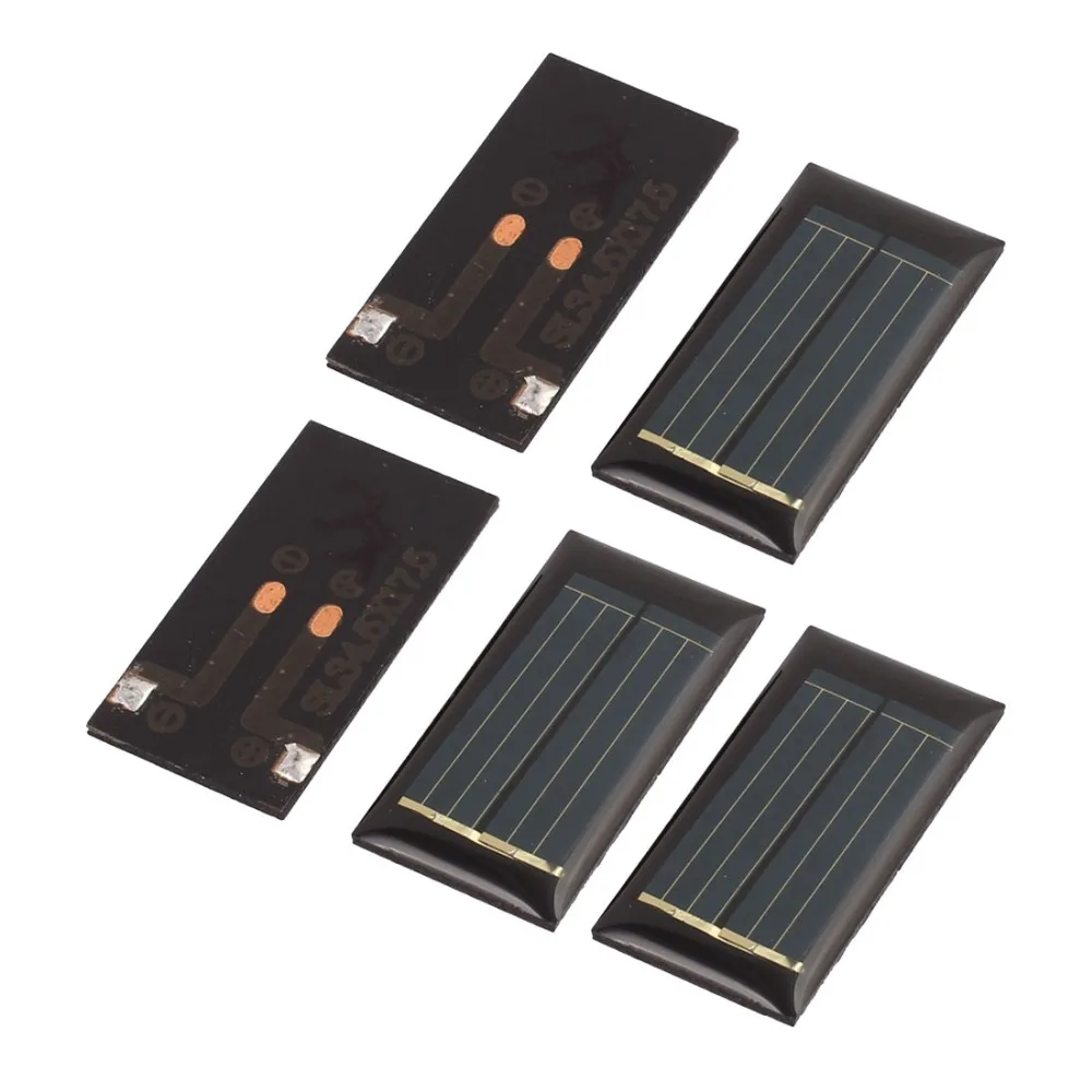 

Uxcell 5Pcs 1V 50mA Solar Cell Panel Module Charging Board Mini Solar Power System DIY 34x17mm for Cell Phone Toy Charge