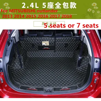 

Car armrest box Back row anti kicking pad trunk mat For Mitsubishi Outlander 2013-2018 Cargo Liner Interior Accessories Carpet