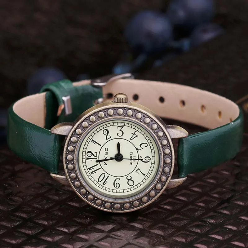 Новый Reloj Mujer изысканный ретро Стиль женские часы пояс Кварцевые наручные для