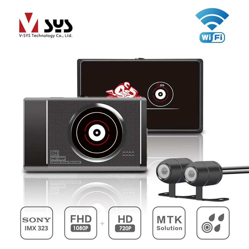 

SYS M1 M1L Motorcycle DVR Dual Camera WiFi Front 1080P 720P Rear view Moto Driving Recorder Motorbike Camera Dash Cam