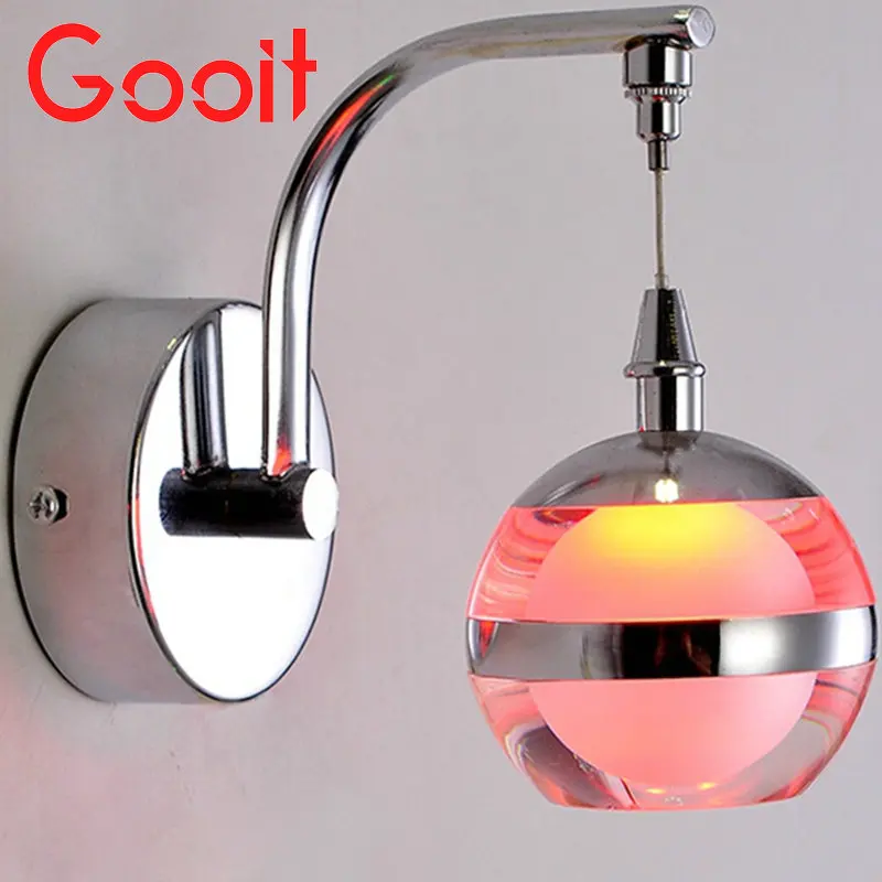 

LED Single Head Apple Shape Acrylic Wall Lamp For Indoor Hotel Bedroom