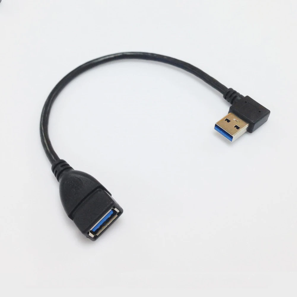 

1PC Portable Up Down SuperSpeed USB 3.0 Fast Transmission Data USB Extension Cable Male To Female Left Right Angle PC Laptop