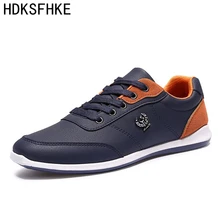 New 2017 Fashion Men Casual Shoes Outdoor men walking shoes Black Blue men casual shoes men leather shoes
