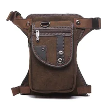 Мужская парусиновая сумка-мессенджер для путешествий, езды на мотоцикле, Кроссбоди, наплечный ремень, поясная сумка на бедро, поясная сумка