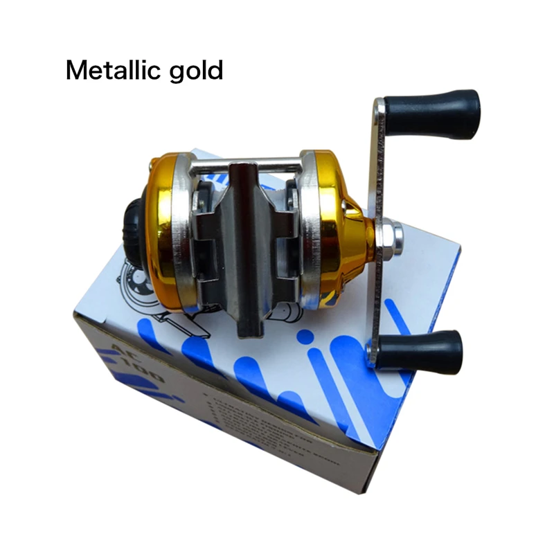 Мини-барабан для рыбалки, портативная зимняя ледяная Рыболовная катушка, колесо с проволокой, уличные литые снасти, рыболовные аксессуары с леской