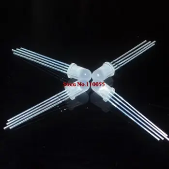 

100pcs 5mm RGB LED Common Cathode Tri-Color Emitting Diodes f5 RGB Diffused