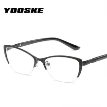 YOOSKE ретро очки для чтения женские кошачий глаз очки женские Анти-усталость металлические очки 1,0 1,5 2,0 2,5 3,0 3,5 4,0 диоптрий