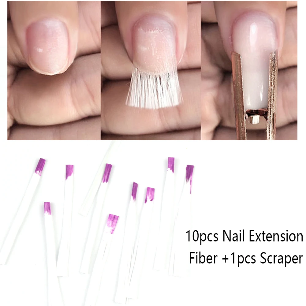 ERUIKA 10 шт./упак. Fibernails форма для ногтей акриловые наконечники наращивание волокон