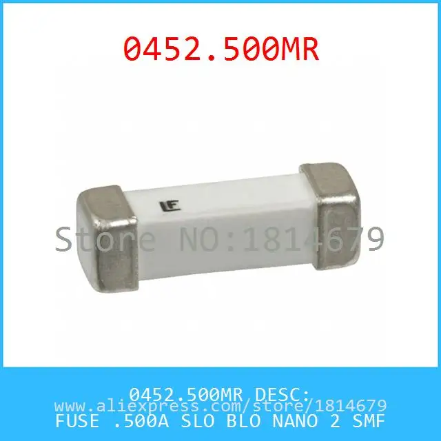 Бесплатная Доставка 3 Шт./лот 0452.500MR ПРЕДОХРАНИТЕЛЬ. 500A SLO-BLO NANO 2 SMF 0452.500 М |