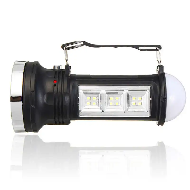 

Solar powerful led flashlight rechargeable LED Flashlight Outdoor Camping Tent Light Lantern Lamp laser pointer #4S11