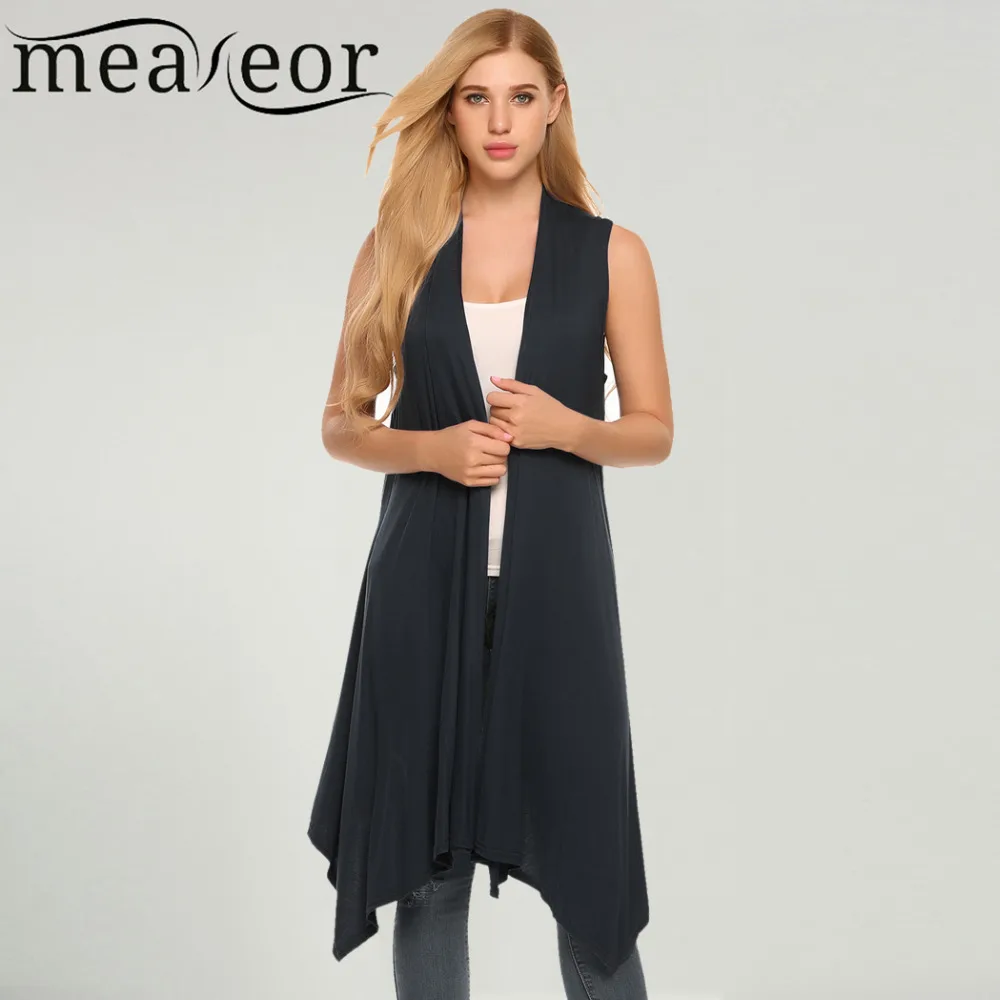 draped cardigan vest