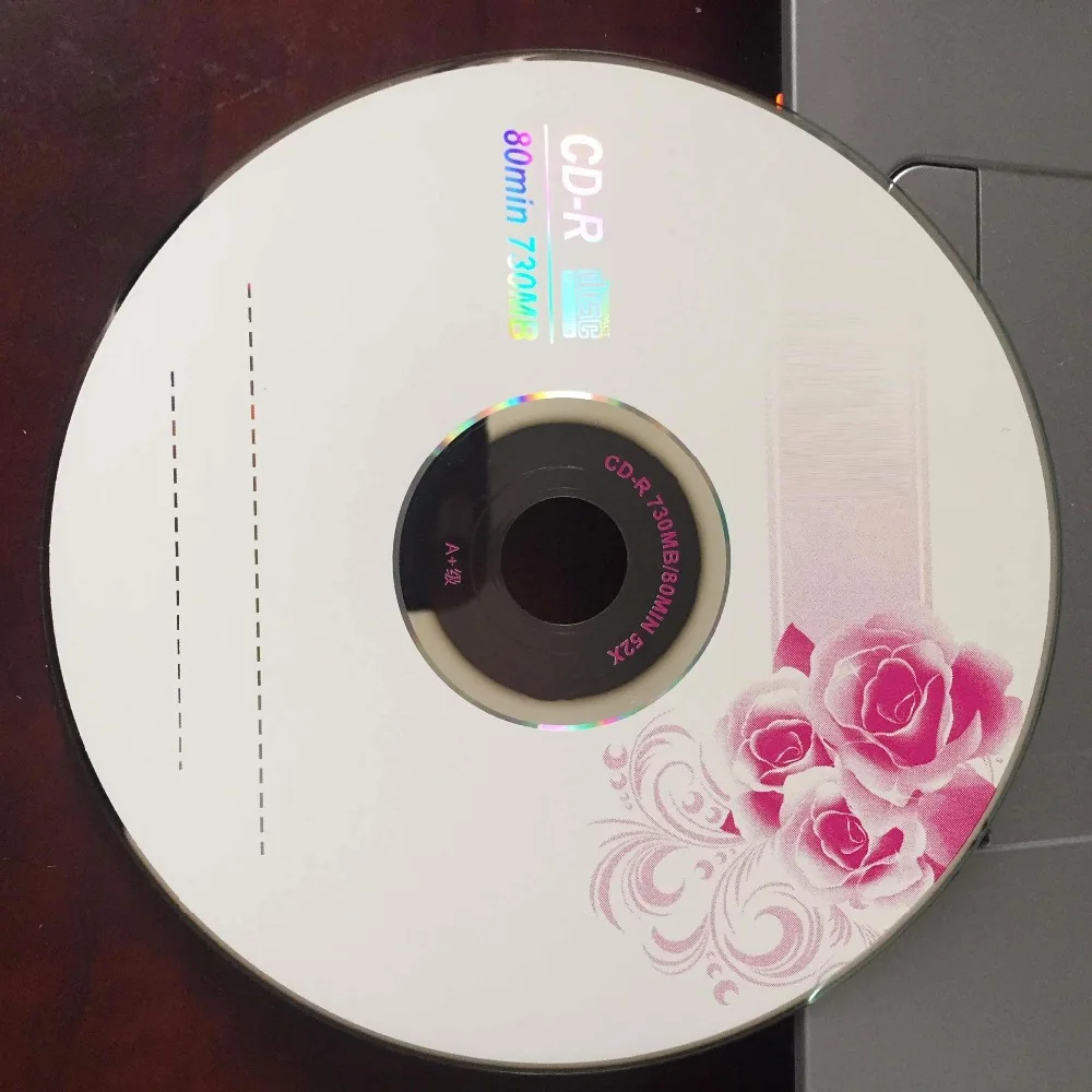 50 дисков класса A x52 700MB пустой цветок розы печатных CD-R диск