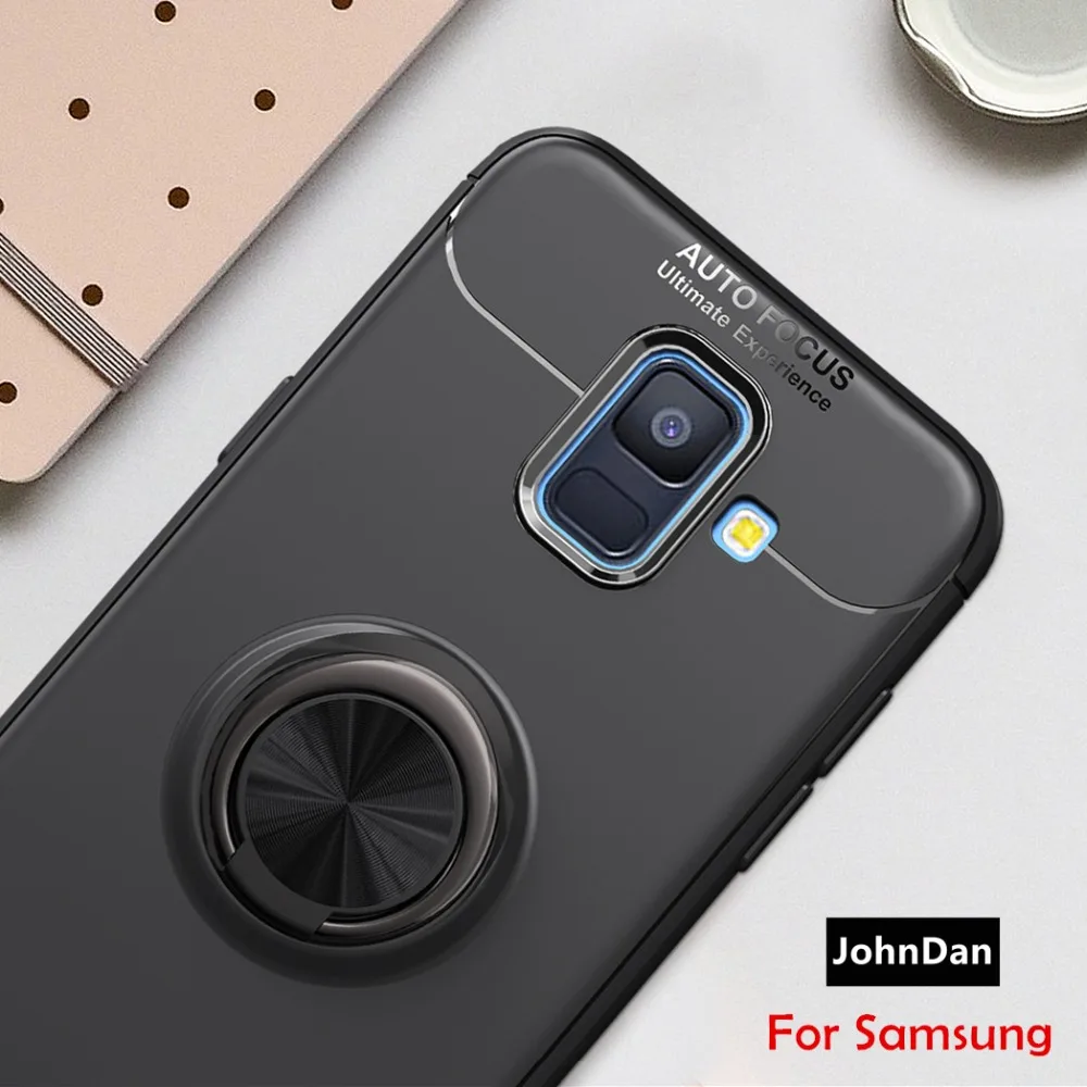 

For Samsung Galaxy J4 J6 J8 A6 Plus A7 A9 2018 J2 Prime Core J5 J7 J3 2017 Magnet Car Stand Ring Case For J 3 4 5 6 7 8 Cover