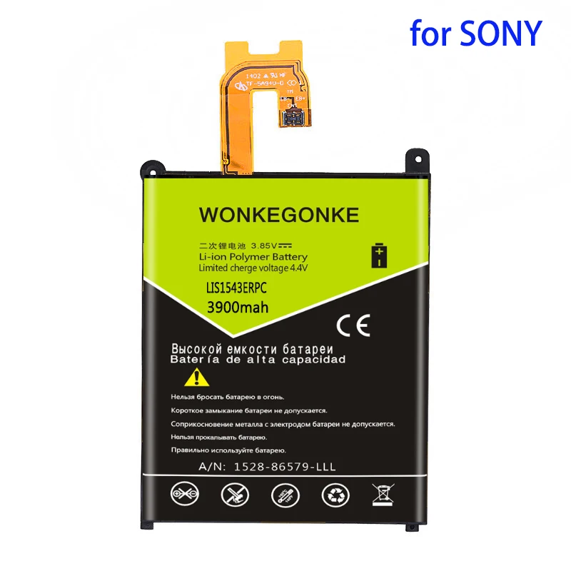 Аккумулятор WONKEGONKE 3900 мач LIS1543ERPC для Sony Xperia Z2 L50w L50U L50T Sirius SO 03 D6503 D6502|Аккумуляторы