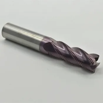 

HRC55 D12,14,16,18,20mm 4Flutes tungsten solide Roughing Coating End Mills Spiral Bit Milling Tools Carbide CNC milling cutter
