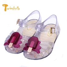 TWINSBELLA Brand Children Summer Shoes Baby Girls Sandals 2017 Fashion Girl Jelly Shoes Cutout Children Popsicles Princess Shoes