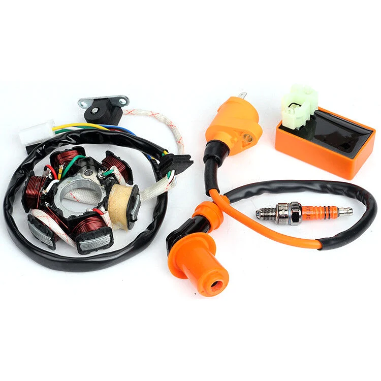 Bobina de encendido de carreras CDI regulador rectificador relé ATV 150cc 200cc 250cc 125c GY6 bujía sistema de encendido conjunto de bobina Bobina de encendido de carreras CDI regulador rectificador relé ATV 150cc 200cc 250cc 125c GY6 bujía sistema de encendido conjunto de bobina
