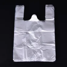 100 pcs 20*30 cm 슈퍼마켓 비닐 봉투 처리 식품 포장 플라스틱 캐리어 가방 투명 가방 쇼핑 가방(China)
