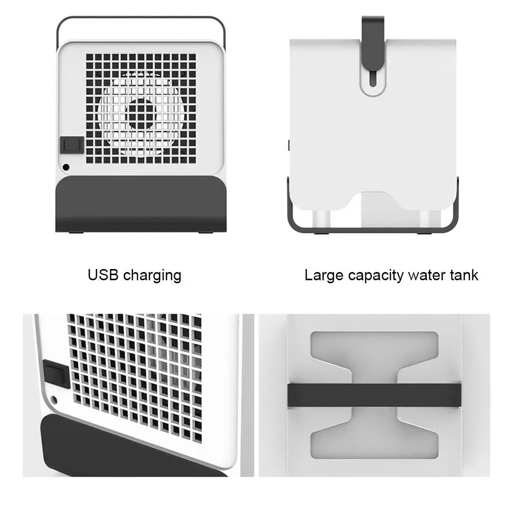 Персональный космический Кондиционер мини USB персональный космический охладитель воздуха настольный вентилятор охлаждения с 2 скоростями