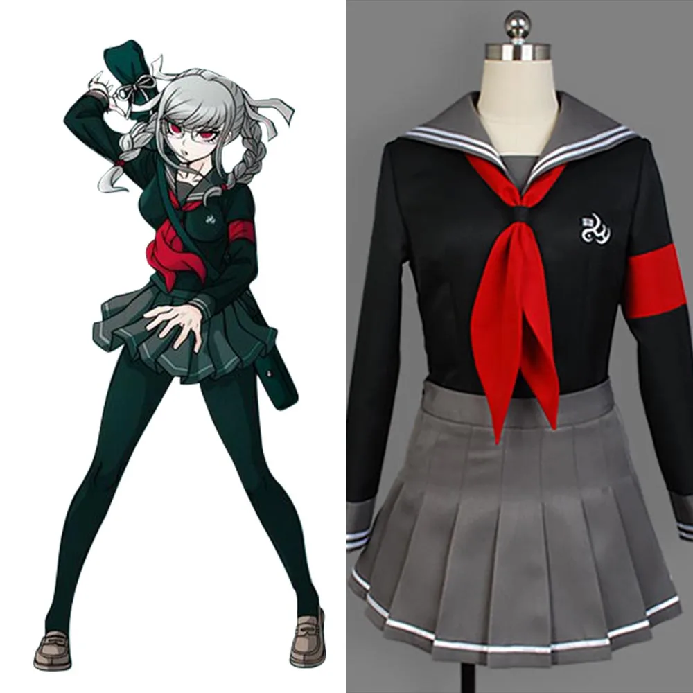 Косплей супер DanganRonpa 2 Peko костюм пекойяма платье униформа полный комплект школьная форма для вечерние костюмы