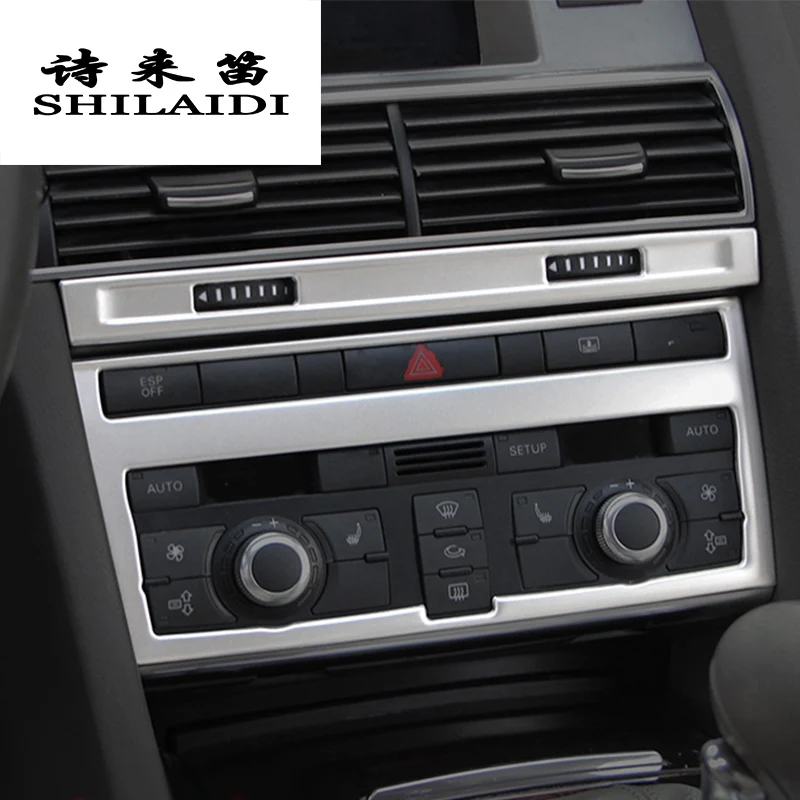 Автомобильное Стайлинг газа кондиционер CD Панель декоративное покрытие Sitckers Накладка для Audi A6 C5 C6 2005-2011 авто аксессуары для интерьера