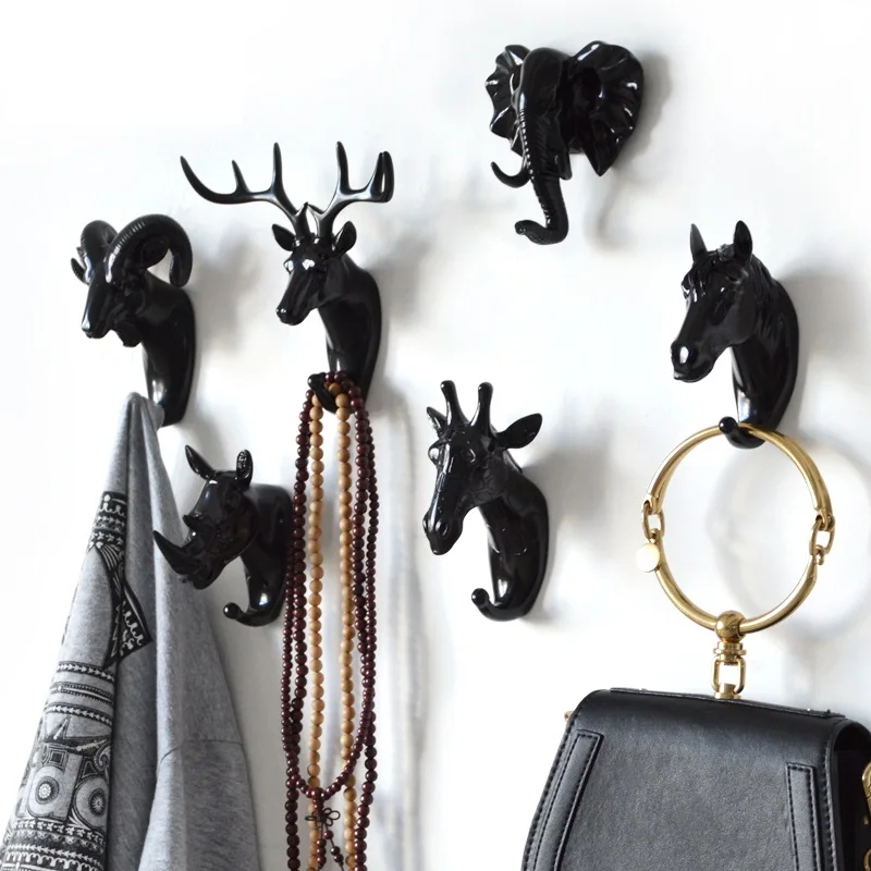 Retro stereoscopic Animals wall hook creative home accessories resin hooks art creative robe wall hooks fashion decoration gift Retro stereoscopic Animals wall hook creative home accessories resin hooks art creative robe wall hooks fashion decoration gift
