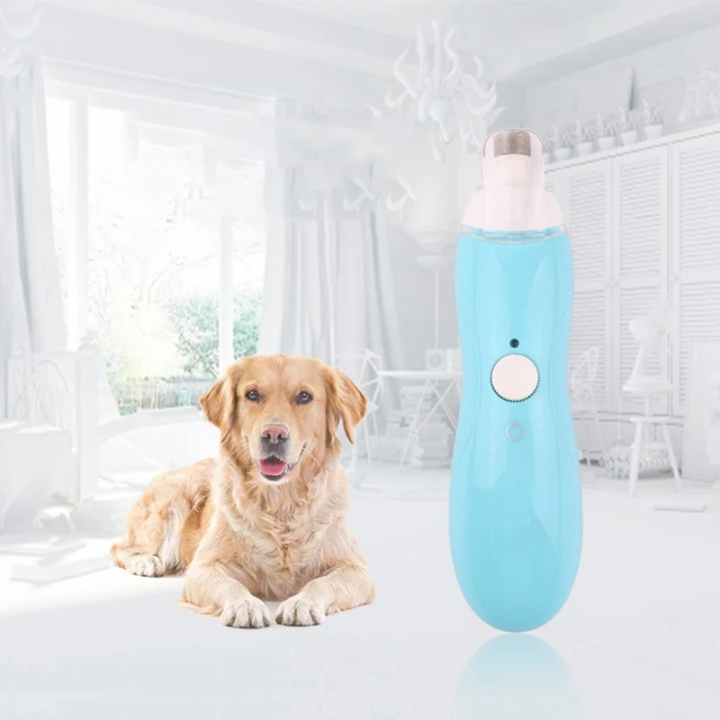 USB Pet триммер для маникюра электрический шлифовальный круг машинка для стрижки ногтей, перезаряжаемая полностью автоматическая точилка для ногтей собак со светом