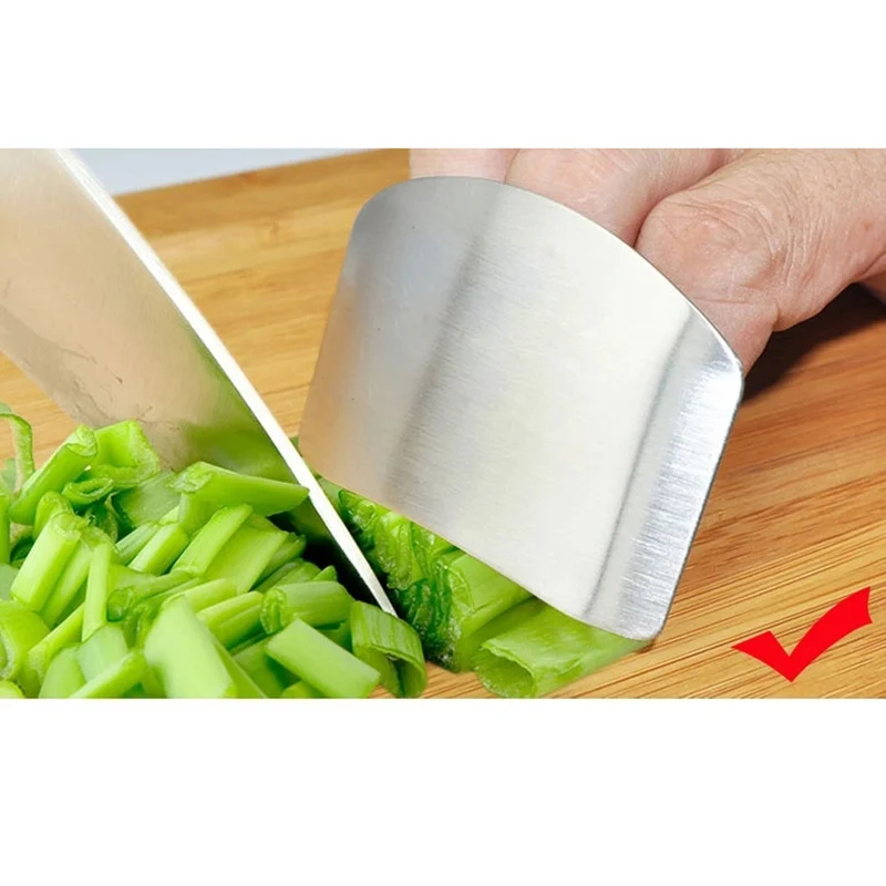 

Cutting Guard Safe Slice Knife Tool New Stainless Steel Finger Hand Protector Guard Knife Slice Shield Kitchen Tool Gadgets