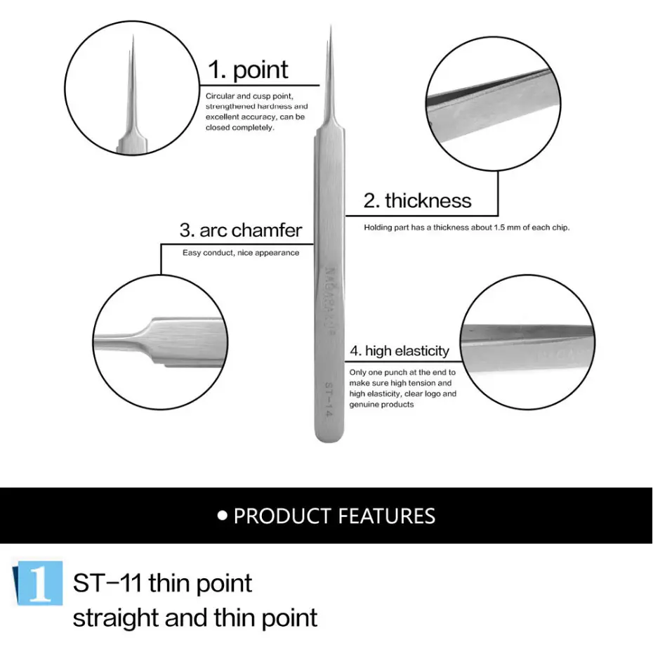 NAGARAKU, нержавеющая сталь, прямые изогнутые инструменты для ногтей, пинцет для наращивания ресниц, кусачки с острым зажимом, набор инструментов для макияжа