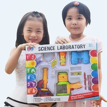 [Верх] 9 шт./компл. образовательные идеи микроскоп/комплект телескопа дети учатся расти игрушка студент лаборатории преподавания Опора подарок