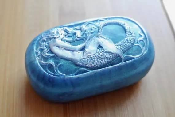 

Mold Silicone Mermaid Soap Oval / Siren Soap DIY Soaps Molds Aroma Stone Molds Handmade Beautiful Seabed Mermaid Moulds PRZY 001