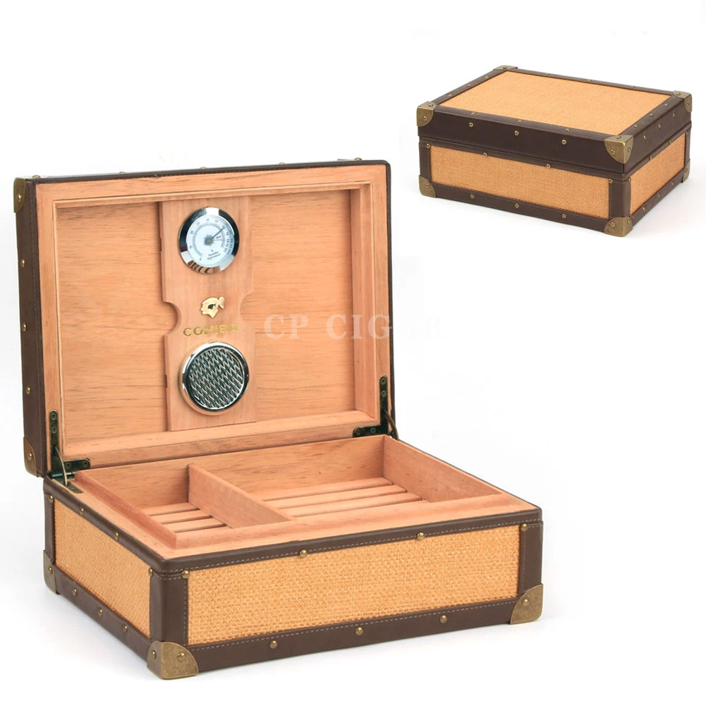 Humidificador para puros Cohiba español cedro forrado humidificador de