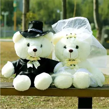 

A couple of Teddy Wedding lovers bears,60CM,Birthday,valentine's day gift,Auto-Deco , Free-factroy wholesale