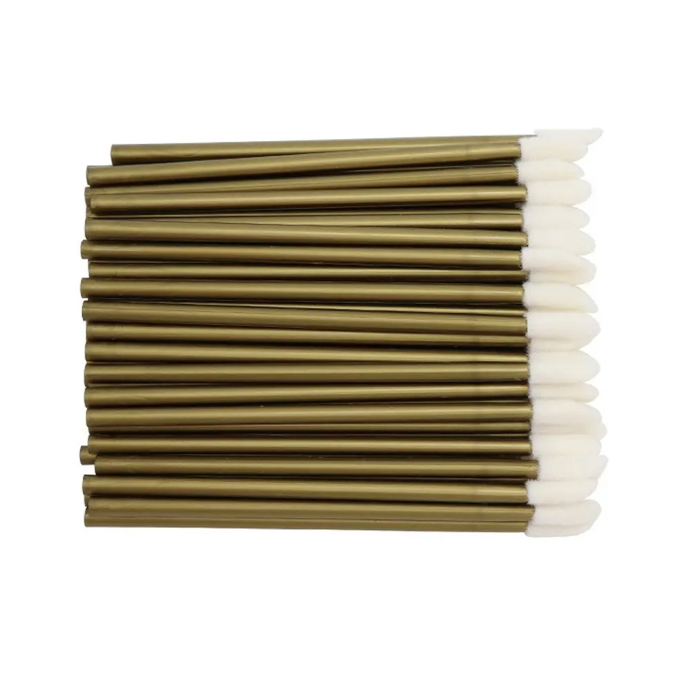 1000pcs Disposable Makeup Lip Brush Lipstick Gloss Wands Applicator Make up Tool Champagne Portable Cosmetic Beauty 4