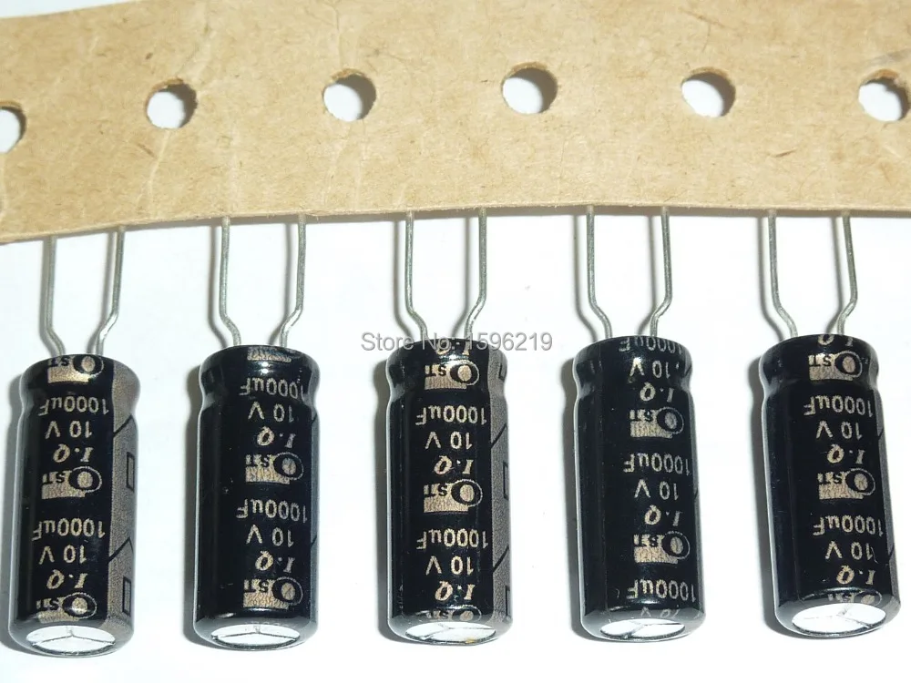 50pcs 1000uF 10V OST RLS 8x20mm Long Life Low ESR 10V1000uF Motherboard