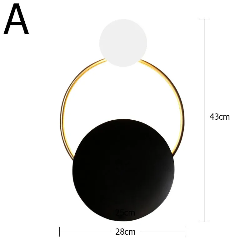 Скандинавский пост-современный светодиодный настенный светильник для спальни прикроватный свет для ванной Wandlamp лестницы коридора дома деко промышленный винтажный настенный светильник - Цвет абажура: A