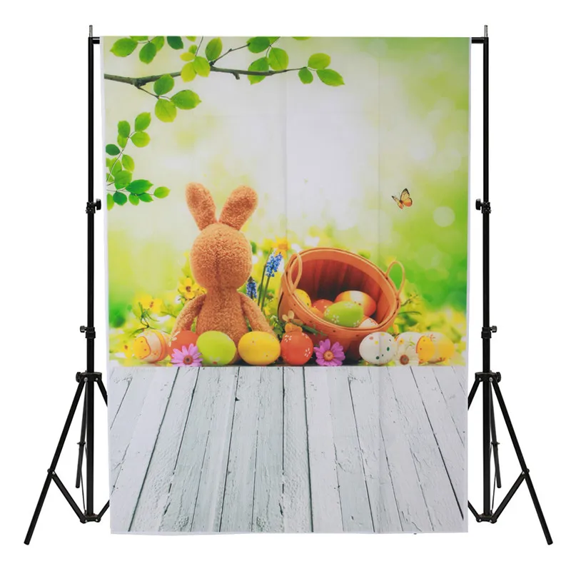 

3x5ft Wood Floor Photography Background For Studio Photo Props vinyl Easter Eggs Photographic Backdrops cloth 1 mx 1.5M