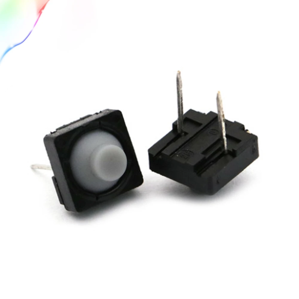 

50pcs/lot Free shopping 8*8*5.5MM 2PIN G77 Conductive Silicone Soundless Tactile Tact Push Button Micro Switch Self-reset