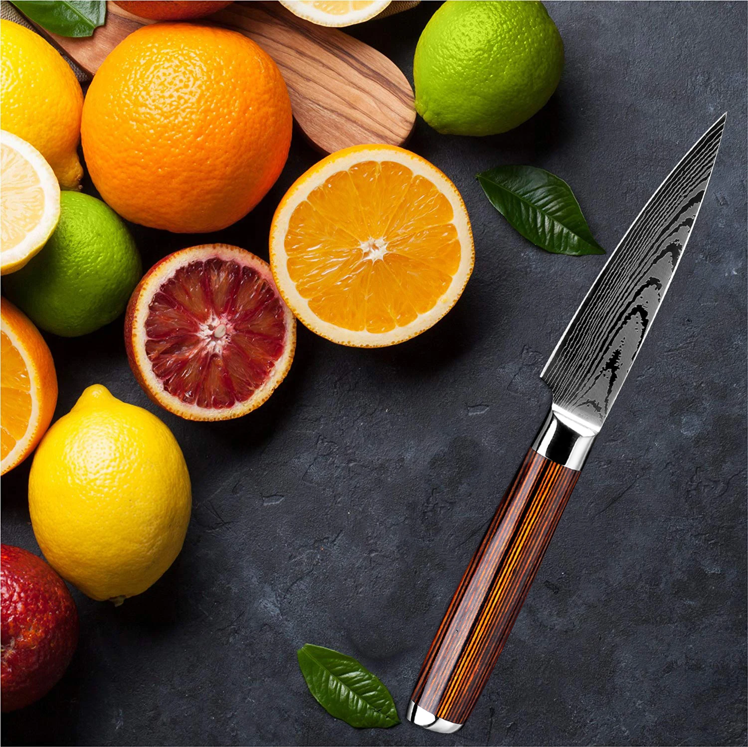 XITUO профессиональный нож шеф-повара 4 шт. Gyuto Nakiri Кливер нож японский Santoku замороженный нож зубчатый резак нарезки филе стейк