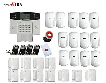 

SmartYIBA GSM SIM card House Security Alarm System Voice Prompt Home Burglarproof System Door Sensor PIR Motion Alarm System