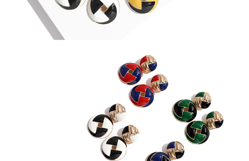 OUMEILY Drop Earrings For Women Fashion ZA Wedding Jewelry 2018 Vintage Round Statement Long White Black and Gold Color Earrings (2)
