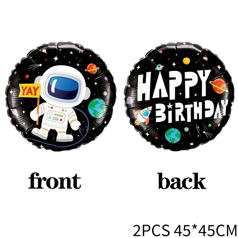 1 шт. надувной космонавт, воздушные шары из фольги для ракеток на день рождения, космические шары, декор тема галактики вечерние мальчики, спрос среди детей, гелиевые шары - Цвет: 1pc black balloon