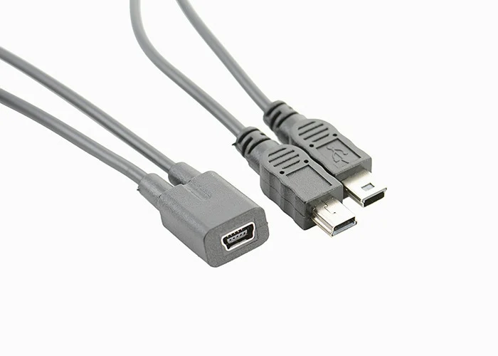 Мини USB мама к 2 мини папа Y разделительный шнур Удлинительный кабель|Компьютерные