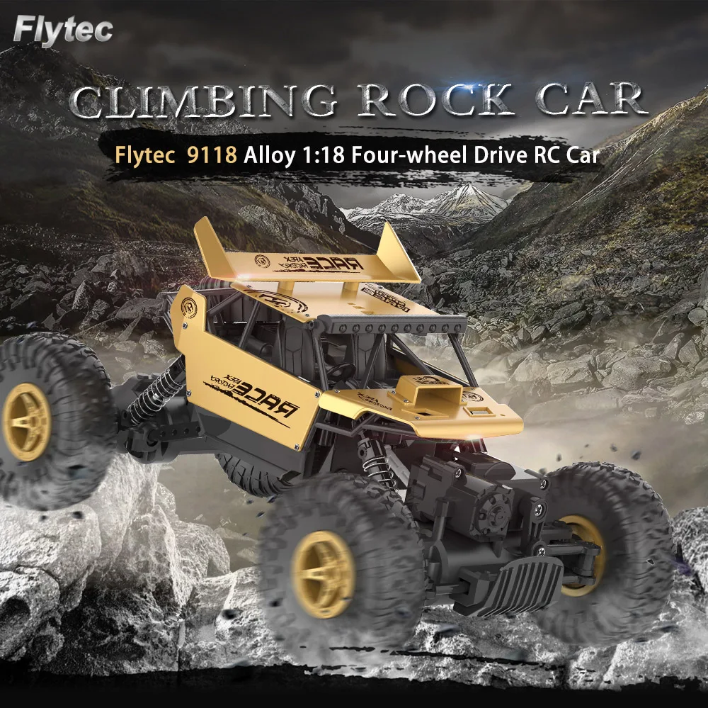 

High Speed RC Car 1:18 Alloy 2.4G 4WD Crawler Remote Control Toy Cars On The Radio Drive Off-Road Climbing Rock Car Toy For Boy
