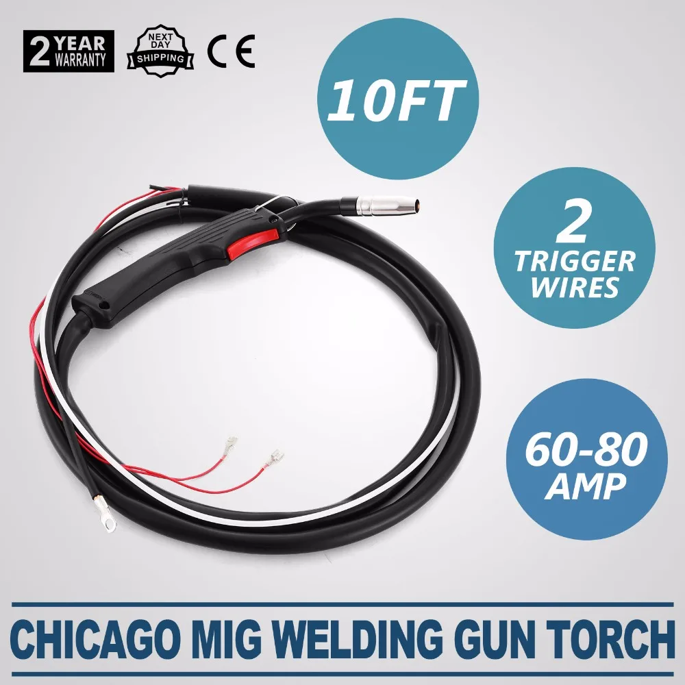 Pistola de soldar MIG de Chicago Electric Welder, piezas de soplete, 2  cables de gatillo, 10 pies, 3M Stinger|stinger| - AliExpress