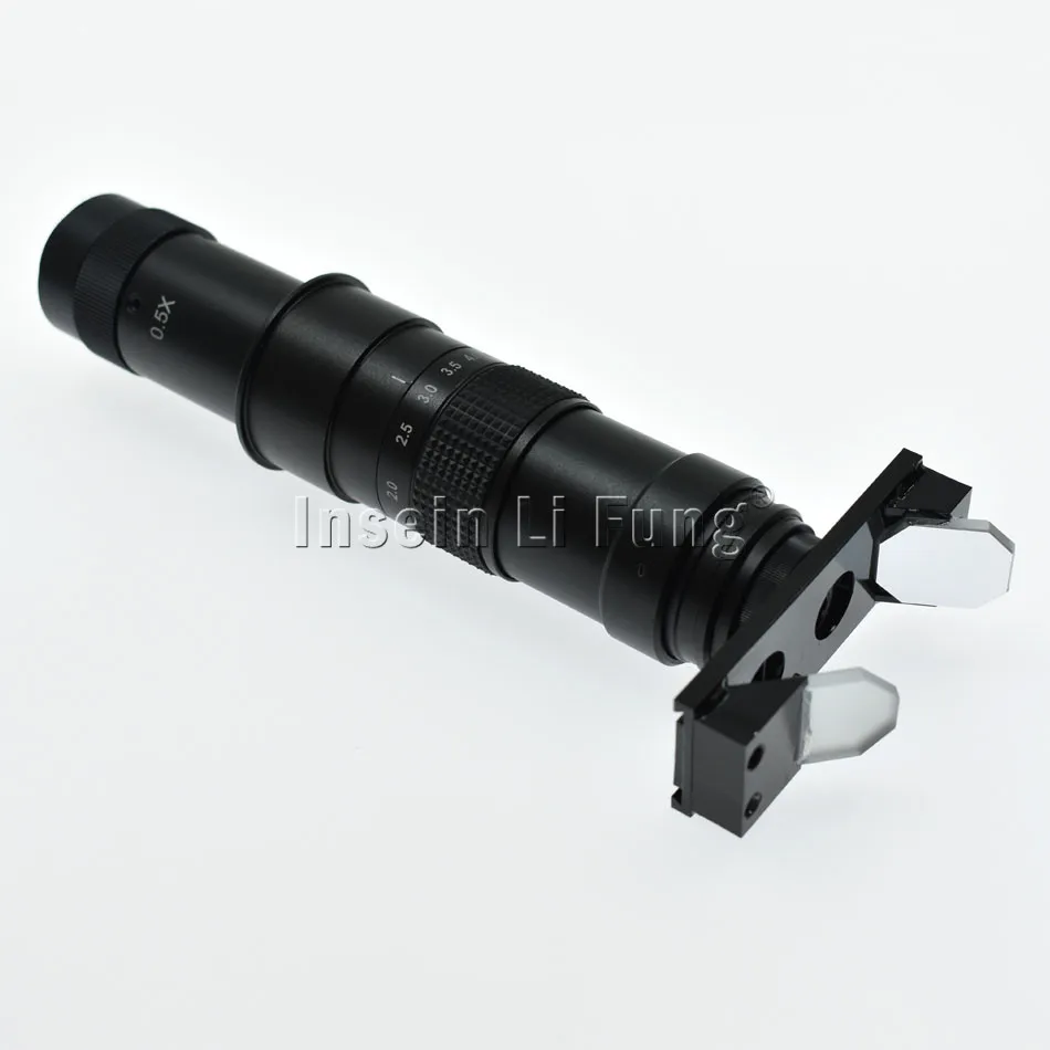 

3D Side Face Adjustable 180X Magnification Zoom C-mount Lens 4.5X Adapter for Industry Microscope Camera Eyepiece Magnifier