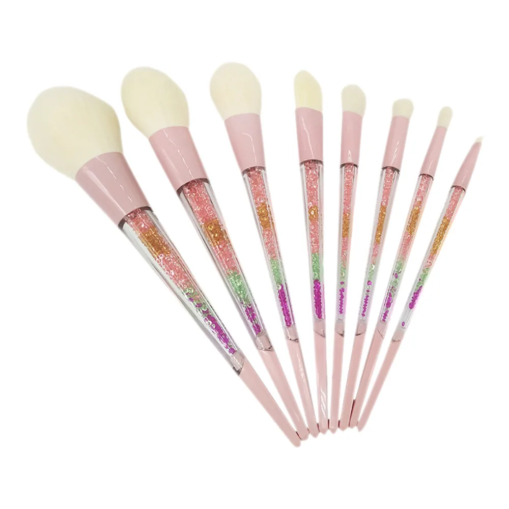 

8 Pcs Diamonds Makeup Brushes Set Eye Shadow Cosmetics Blending Brush Tool Make up Brushes Sets pinceaux maquillage wholesale